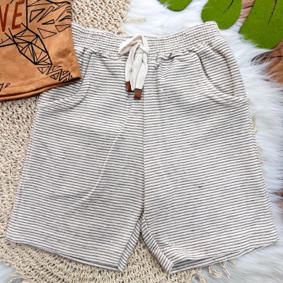 Conj. Camiseta Wild One e Bermuda em Linho - Ferrugem